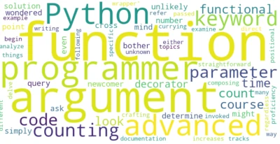 Arguments and Parameters in a Wordcloud