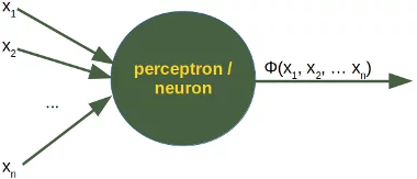Image of a Perceptron of a Neural Network