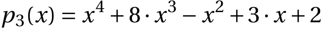 Example polynomial created by the polynomial factory