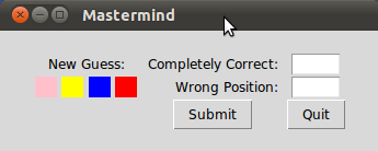 Mastermind in tkinter